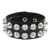 Square Wide Punk Chunky Rivet Leather Bangle Rock Rows Nails Wristband Adjustable Size Jewelry Bracelets Bangle - Image 3