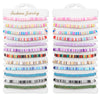 12Pcs/Set Colorful Stone Bracelets Adjustable Rope Braided Bracelet Handmade Bohemia Bracelets with Cards - Image 14
