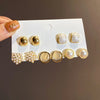 6/10/12 Pcs Simulated Pearl Round Square Stud Earrings Small French Elegant Daity Ear Studs for Women Daily Jewelry Sets F - Image 10