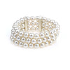 Three-Row Glass Bead Stretch Bracelet with Rhinestone Details - Image 13