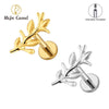 Titanium 16G Tulip Flower Cartilage Earring Dainty Leaf Climber Labret Helix Tragus Conch Stud Piercing - Image 1