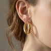 Large Stainless Steel Circle Hoop Earrings in Gold-Tone or Silver-Tone - Image 16