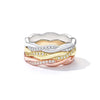 Silver Simple Twisted Rope Ring, Gold Plated Cubic Zirconia Eternity Band Stackable for Women Engagement - Image 4