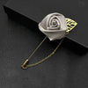 1 Pcs Ribbon Men Rose Flower Golden Leaf Brooch Pin Suit Lapel Men Wedding Boutonniere Brooch Jewelry - Image 28