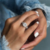 Classic Simple Design Wedding Engagement Rings for Women Mosaic Square Crystal Cubic Zirconia Brilliant Jewelry - Image 9