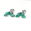 Tiny Green Crystal Stainless Steel Cartilage Stud Earrings 2 Pieces - Image 15
