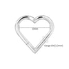 Heart Detail Clicker Hoop Piercing Earring in Gold-Tone or Silver-Tone - Image 8