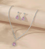 3 Wedding Season Women's Droplet Necklace and Earring Set Banquet Party Accessories 4055 - Image 8