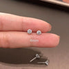 Silver Jewelry Women Cute Tiny Clear Crystal CZ Stud Earrings Gift for Girls Lady - Image 14