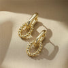 Statement Minimalist Gold Silver Color Asymmetric Square crystal Pendant Hoop Earrings Street Style Elegant Jewelry - Image 8