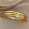 3pcs Glossy Gold Plated Stainless Steel Bangle Bracelet for Women Minimalist Basic Wristband Bangles Jewelry - Image 4