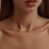 Elegant Zircon Inlaid Pendant Necklaces Women Wavy Layered Double Layer Clavicle Chains Minimalist Banquet Party Jewelry Gifts - Image 2