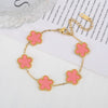 Classic Stainless Steel Bracelet Ladies Adjustable Five Flower Bracelets for Women Party Jewelry Gifts Clover - Image 11