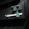 Christmas Snowflake Christmas Tree Tie Clip Without Box Fun Enamel French Cufflinks Shirt and Suit with Merry Christmas Brooch - Image 5