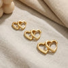 Statement 12/14/16mm Love Heart Sharp Hoop Earrings for Women Stackable Simple Cute Gold Color Buckle Earring Jewelry Gift - Image 5