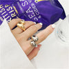 Gold Silver Plated Statement Thick Dome Ring for Women Big Large Bold Open Finger Ring Chunky Jewelry - Image 3