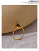 Stone Stainless Steel Oval Thin Chic Ring Women Pvd Plated Jewelry Accessories Gift - Image 14