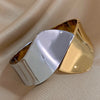 Stainless Steel Zircon Creative Bangles Bracelets For Women Bowknot Leaf Twist Wristband Wide Jewelry - Image 3