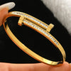 Stainless Steel CZ Bangle Bracelet for Women Silver Plated Clover Open Cuff Bangles No Fade Jewelry Gifts - Image 7