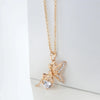 Angel Pendant Necklaces For Women Rose Gold Color With Shiny Zircon Pendant Daily Jewelry - Image 5