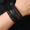 Classic Hand-Woven Leather Bracelet Multilayer Men Bracelets Punk Beads Bangle for Friend Charm Jewelry Gifts - Image 1