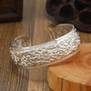 Bohemian Ethnic Style Retro Silver Wide Bracelet For Women Carved Flower Opening Bracelet Boho Vintage Jewelry - Image 6