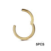 5Pcs/lot Stainless Steel Nose Ring Body Clip Hoop for Women Men Cartilage Piercing Segment Nose Hoop Septum Clicker Lip Ear Ring - Image 7