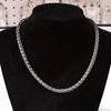 Silver Plated Stainless Steel Thick Wheat Braided Chain Necklace Resistant Jewelry for Men Daily Wear - Image 4
