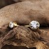 Titanium Belly Button Rings 10mm 12mm with Round CZ Internally Threaded Navel Rings Belly Bars - Image 4