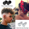 8 Pairs Earrings for Men Steel Mens Black Earrings Multipack Stud Huggie Small Hoop Earrings Set - Image 5