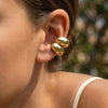 No Piercing Ear Cuff Set Silver-Gold Mixed Color Chunky Fluid Wave Clip On Earrings Stackable Jewelry Women - Image 2