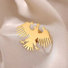 Gold Color Punk Eagle Stars Brooches For Men Women Geometric Animals Emblem Brooch Stainless Steel Jewelry Birthday Gift - Image 6