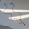 316L Stainless Steel Snake-Chain Necklace with Small Stone Pendant - Image 15