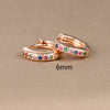2pcs Stainless Steel Minimal Hoops Earrings for Women Round Circle Punk Helix Tragus Rainbow CZ Huggie Earring Piercing Jewelry - Image 17