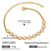 Minimalist Tennis Bracelet with Cubic Zirconia in Gold Tone - Image 10