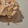 Minimalist Gold Color Plated Stainless Steel Thick Chain Bracelet Double Color Bead Bracelet Women's Jewelry - Image 4