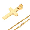 Stainless Steel Cross Pendant Necklace for Men with Rope Cuban or Box Chain - Image 4