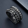 3PCS/Set Black Goth Emo Boho Bracelets For Men Women Punk Gothic Spike Rivets PU Leather Bracelet Bangles Party Jewelry Gift - Image 5