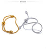 Basic Chain Pull-out Adjustable Bracelet Bangle Gold Platinum Plated Daily Jewelry Gift - Image 13