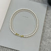 elegant 8-shaped buckle double pearl necklaces unique detachable suitable for wearing linen gray chains jewelry - Image 9
