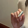 Silver Open Finger Ring Punk Heart Irregular Geometric Stackable For Women Girl Jewelry Gift - Image 29