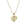 A-Z English Letter Initial Necklace Gold Plated Necklace Micro Setting Zircon Heart Necklace for Women - Image 6