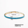 (19 cm 17 cm x 4 mm) Gold Plated Multiple Colors Powder Zirconia Bracelet For Women Jewelry - Image 6