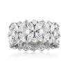 Flower Cube Zirconia Ring Jewelry, European and American Niche Attends Banquet Shining Wedding Accessories - Image 7