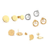 10pcs Stainless Steel Gold Silver Round Disc Earring Post W Loop Hammered Plate Earrings Base For Hypo-Allergenic Earring Making - Image 5