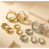 Large Stainless Steel Circle Hoop Earrings in Gold-Tone or Silver-Tone - Image 6