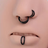 1pc 6-12mm 16G Steel Nose Ring Hoop Septum Clicker Double Layers Seamless Hinged Piercing Conch Daith Cartilage Earring - Image 15