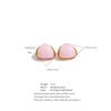 Resin Acrylic Triangle Y2K Earrings Golden Stainless Steel Charm Jewelry Amber Orange White Pink - Image 6