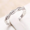 Fancy Women's Finger Ring Twist Band with Sparkling Cubic Zirconia Wedding Engagement Rings Versatile Jewelry - Image 3