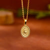 Pendant Necklace with Textured Chain and Multiple Charm Designs - Image 17